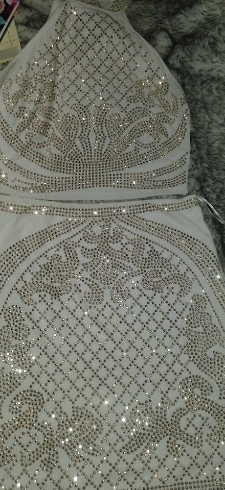 WHITE & GOLD Banjul Concert Set Medium